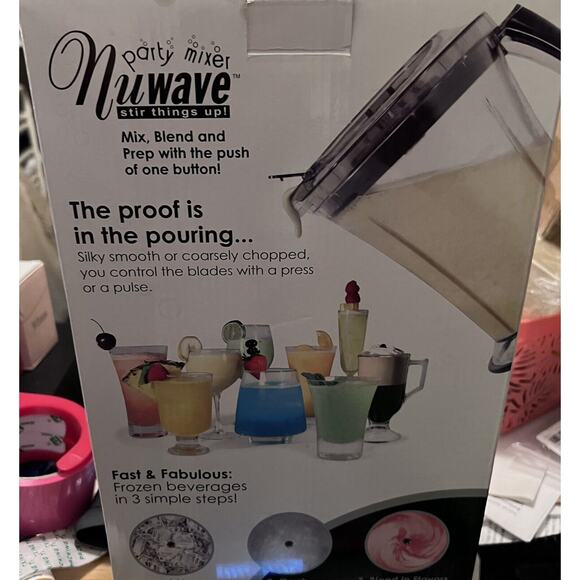 Nuwave Party Mixer 22191 Drink Mix Blend Prep Smoothies Dips & More. New In Box - Picture 4 of 6